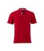 Polo Traditional Homme Rouge Blanc James And Nicholson-1