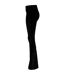 Womens/ladies Velvet High Waist Bootcut Leggings Black Urban Classics-3