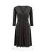 Robe Patineuse Motif/style Scintillant Femme Noir Mela London-2