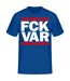 Mens Fck Var Novelty T-shirt Blue AWD-1