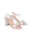 Womens/ladies swirl satin wide block heel sandals blush Dorothy Perkins