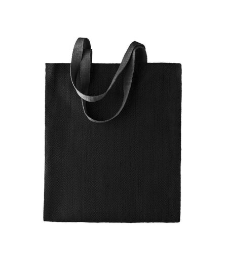 Kimood Womens/Ladies Patterned Jute Bag (Pack of 2) (Black) (One Size)