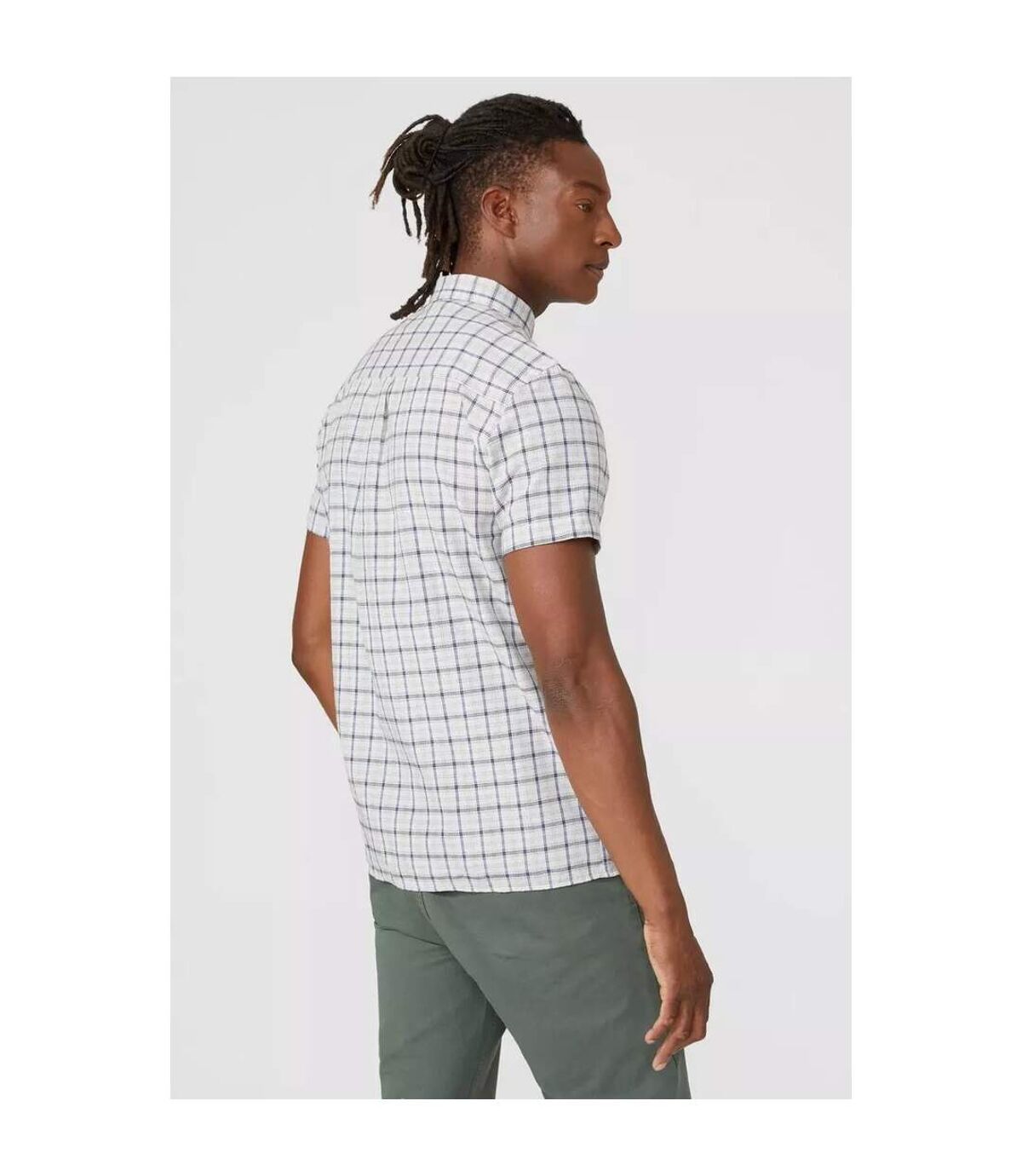 Mantaray Mens Checked Textured Shirt (Taupe)
