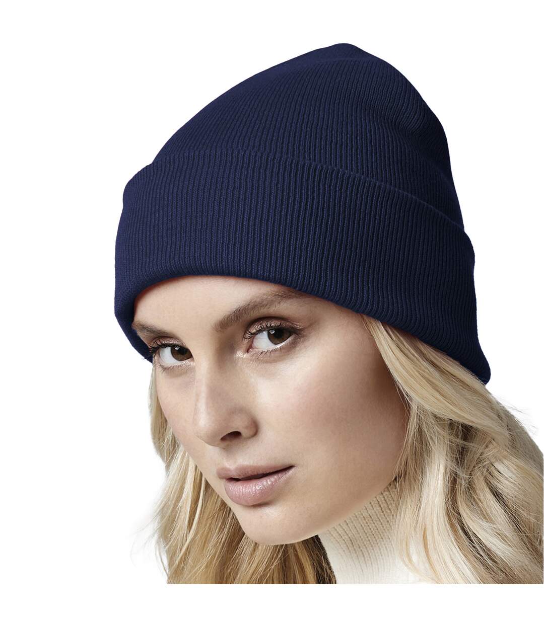 Bonnet original adulte bleu marine Beechfield-2
