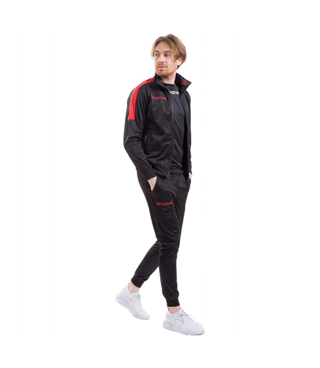 Ensemble De Survêtement Tuta Revolution Homme Noir Rouge Givova-1