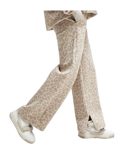 Pantalon De Survêtement Naomi À Imprimé Léopard Femmes/dames Beige Boss