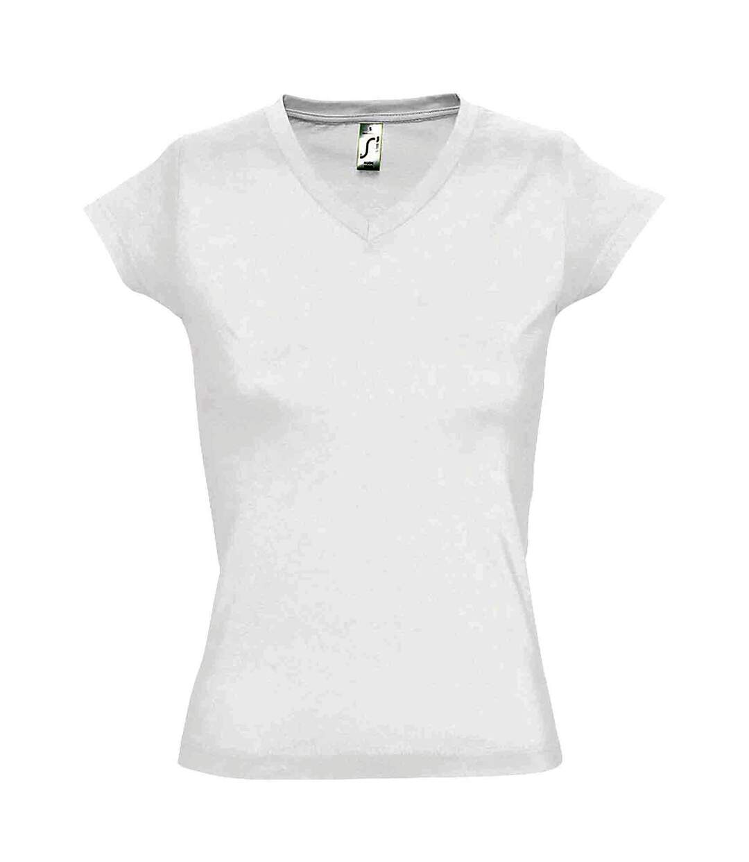 T-shirt manches courtes moon femme blanc SOLS