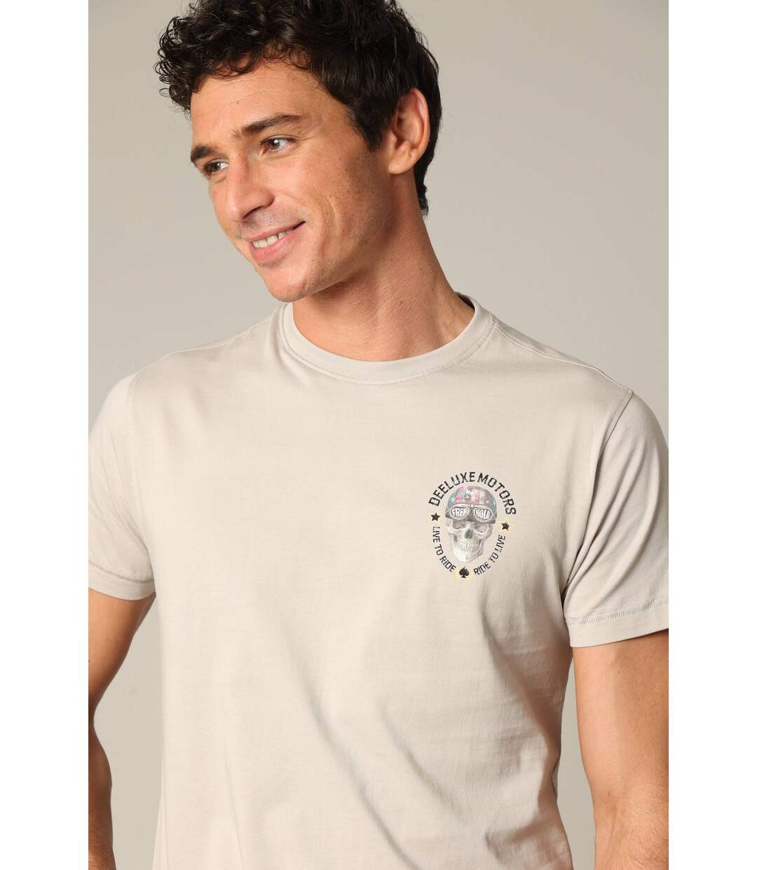 T-shirt en coton à manches courtes AVEC GRAPHS DEKARI-4