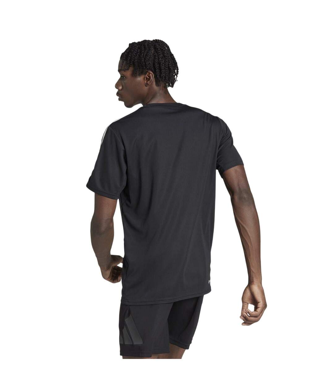T-shirt Entraînement Motif/style 3 Rayures Essentials Homme Noir Blanc Adidas-3