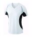 t-shirt running respirant JN390 - blanc et noir - FEMME