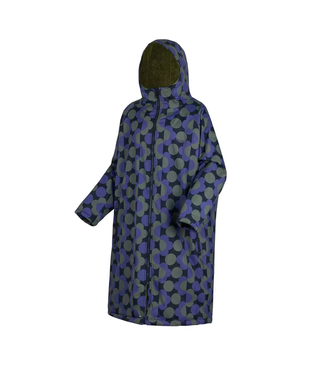 Peignoir À Langer Imperméable Motif/style À Pois Orla Kiely Femme Bleu Olive Foncé Regatta-4