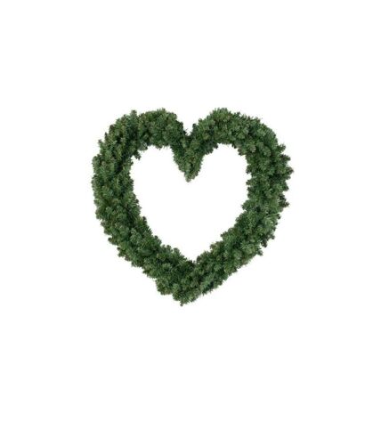 Heart wreath 50cm green Kaemingk