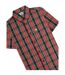 Chemise Motif/style À Carreaux Adulte Noir Rouge Vert Lambretta-4