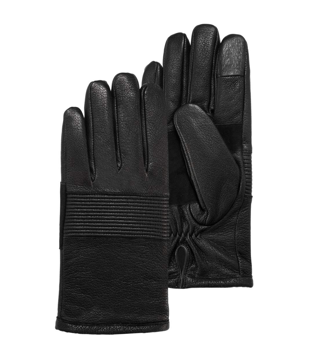 Isotoner Gants homme cuir de chèvre pleine fleur - doublés micro-fourrure-2