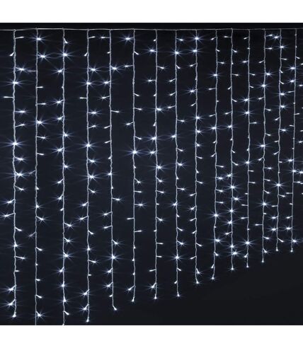 Guirlande extérieur rideaux 600 LED - Longueur 2 m - Blanc froid