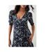 Dorothy Perkins Womens/Ladies Ditsy Print Wrap Mini Dress (Navy) - UTDP1689