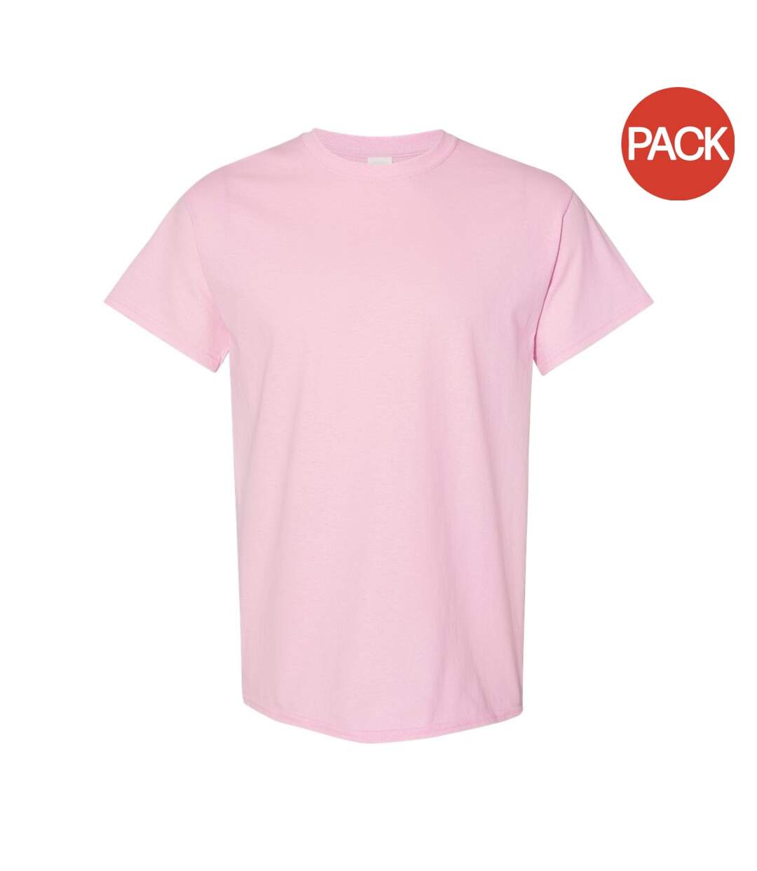 Gildan – Lot de 5 T-shirts manches courtes - Hommes (Rose clair) - UTBC4807