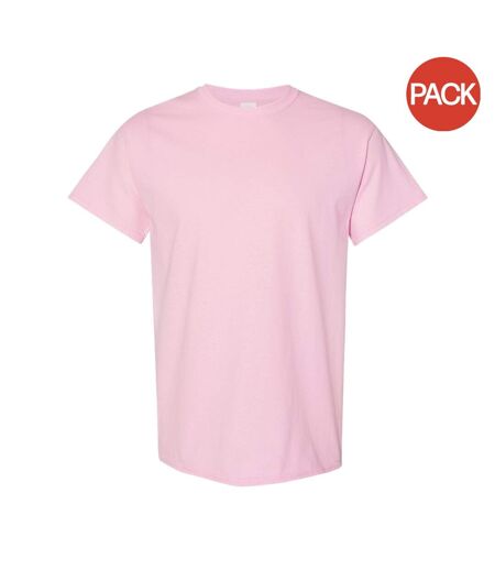 Lot de 5  t-shirts manches courtes hommes rose clair Gildan