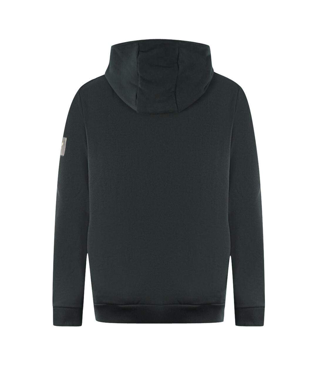 Womens/ladies Plain Pull Over Hoodie Black Lyle & Scott-2