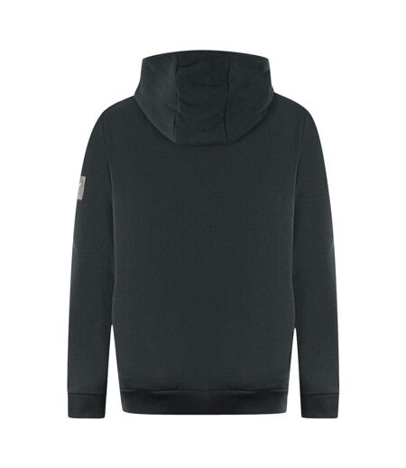 Womens/ladies Plain Pull Over Hoodie Black Lyle & Scott