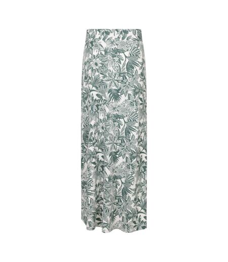 Womens/ladies Shore Jersey Cotton Blend Long Skirt Green Mountain Warehouse