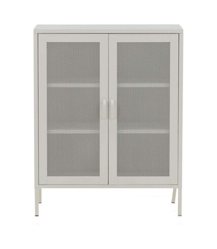 Buffet 2 portes grillagées en acier Misha Gris