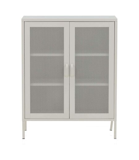 Buffet 2 portes grillagées en acier Misha Gris