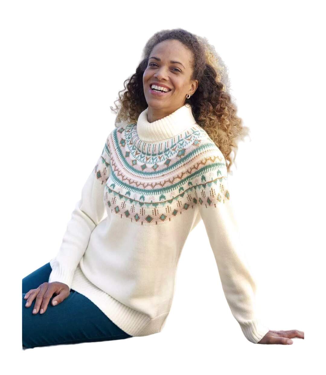 Pull femme écru Atlas for Women-2