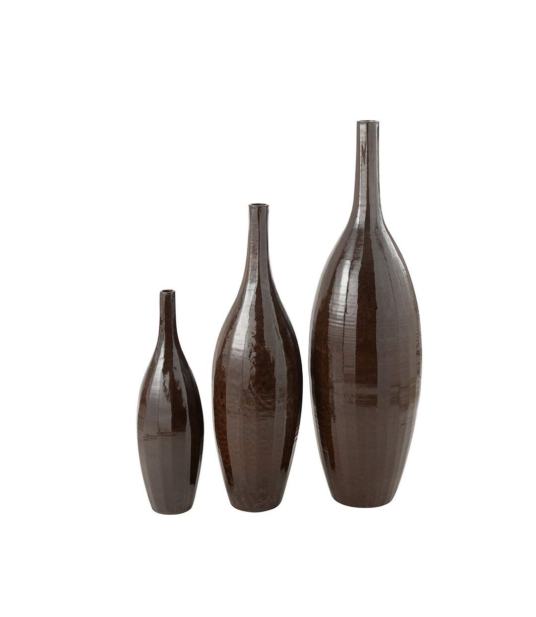Vase Bouteille en Terre Cuite Terra 70cm Marron-3