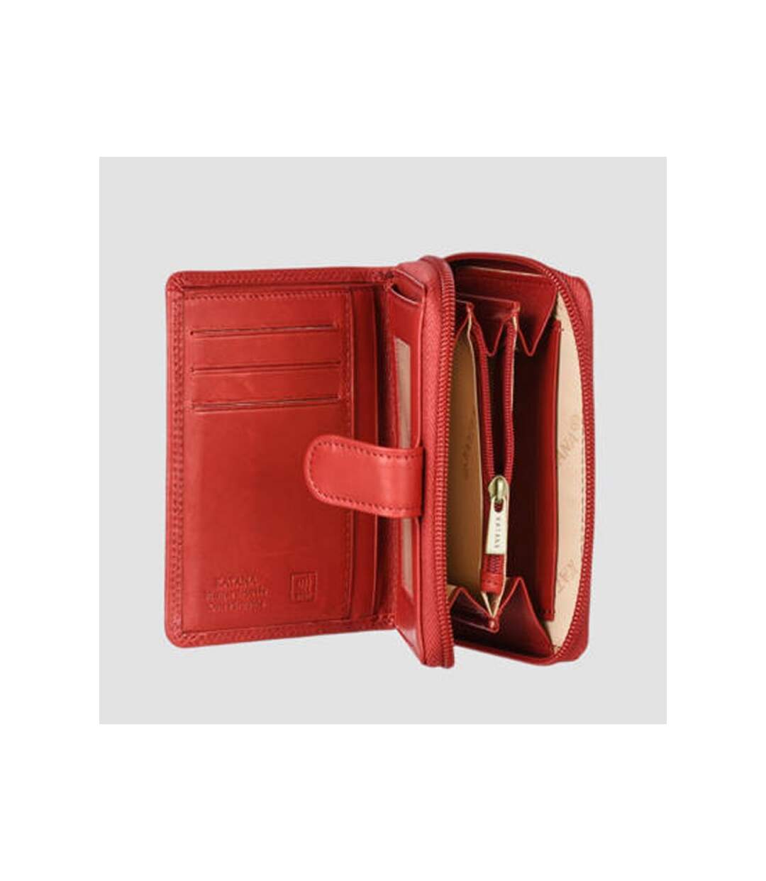 Katana - Portefeuille compact en cuir - rouge - 8744-3