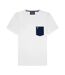 T-shirt Homme Blanc Bleu Marine Lyle & Scott-2