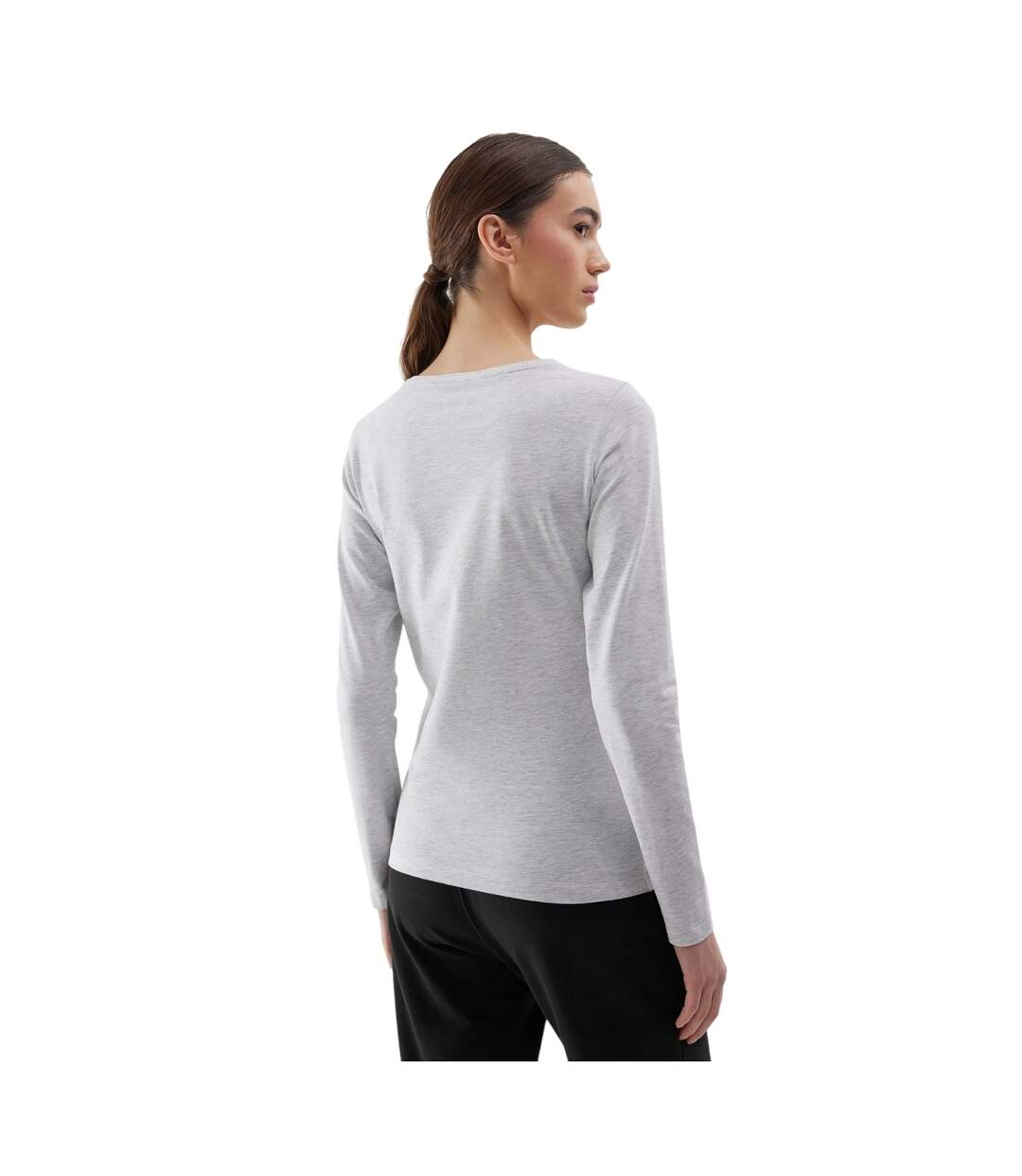 T-shirt Manches Longues F218 Femme Gris Argenté 4F-3
