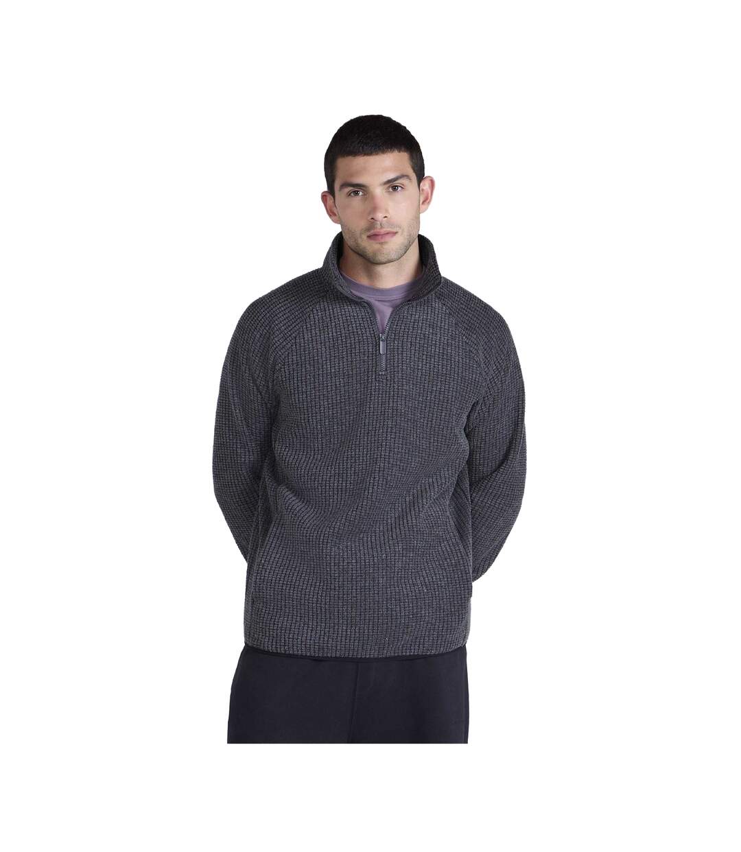 Pull Manches Raglan Motif/style Texturé Homme Charbon Mountain Warehouse-2