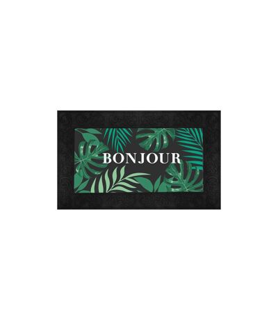 Tapis Relief Imprimé Vesta 45x75cm Noir & Vert