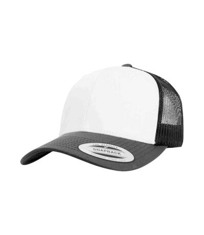 Casquette trucker gris foncé / blanc Flexfit