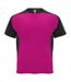 Unisex adult bugatti sports t-shirt fuchsia/solid black Roly