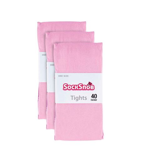 3 paires de collants pastel 40 deniers pour femme