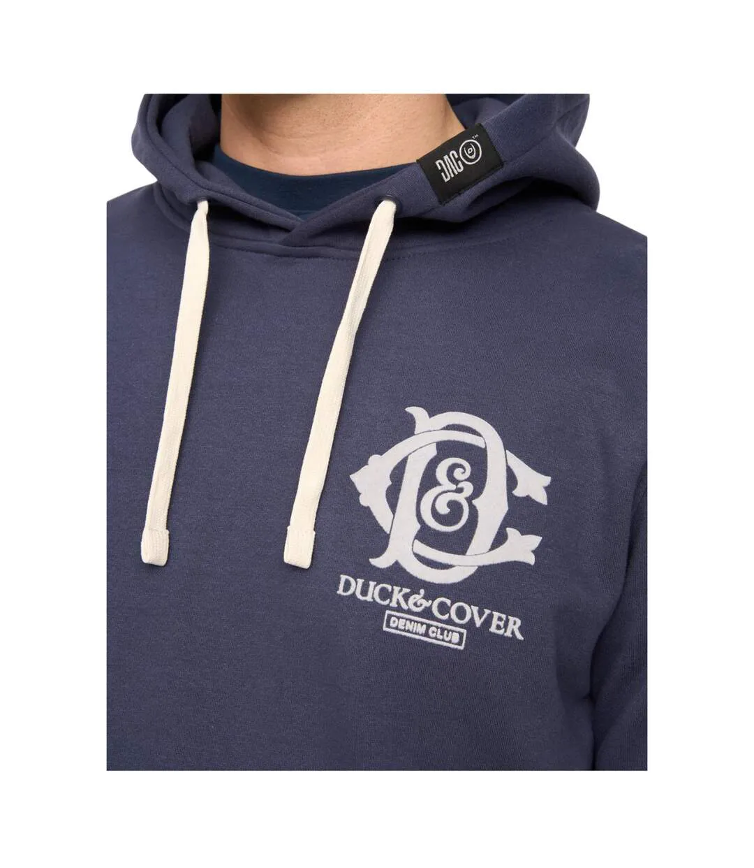 Mens Randolph Hoodie Bleu Marine Duck And Cover-4