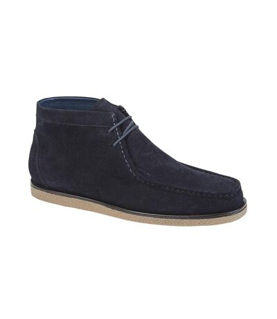 Roamers Mens Suede Ankle Boots (Navy Blue)