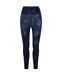Legging Motif/style Floral Core Femme Bleu Marine USA Pro-2