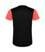 T-shirt detroit adulte corail fluo / noir uni Roly