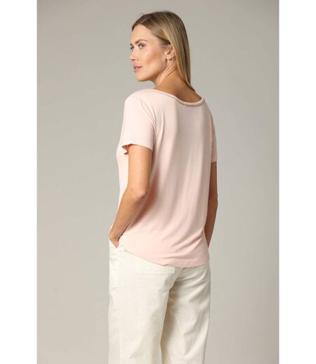T-shirt col en V avec liseré brillant CASA
