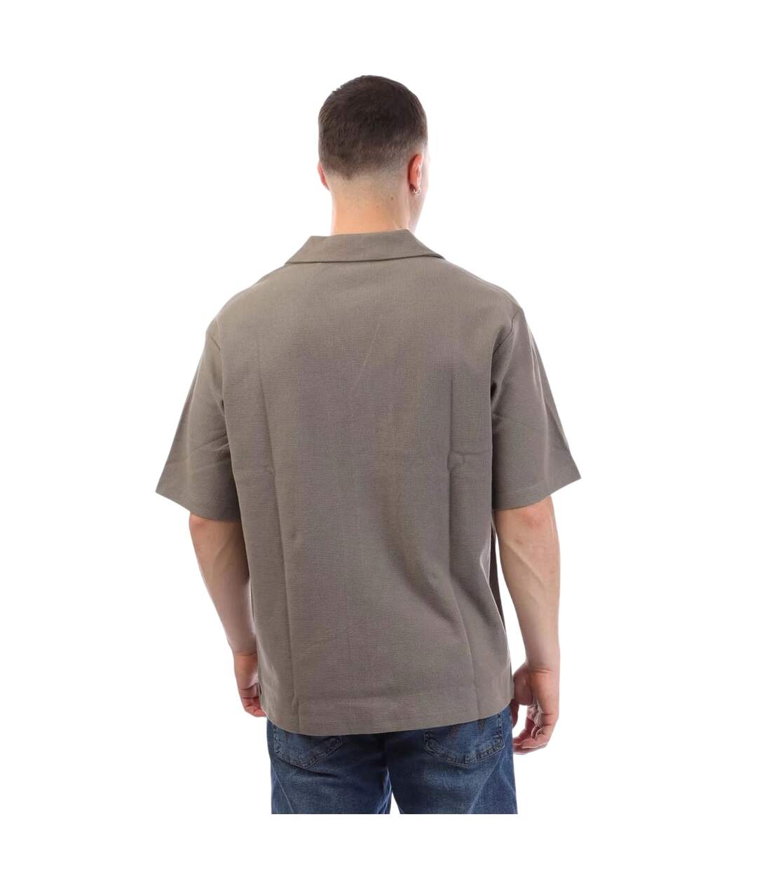 Chemise Motif/style Logo Homme Beige Boss-3