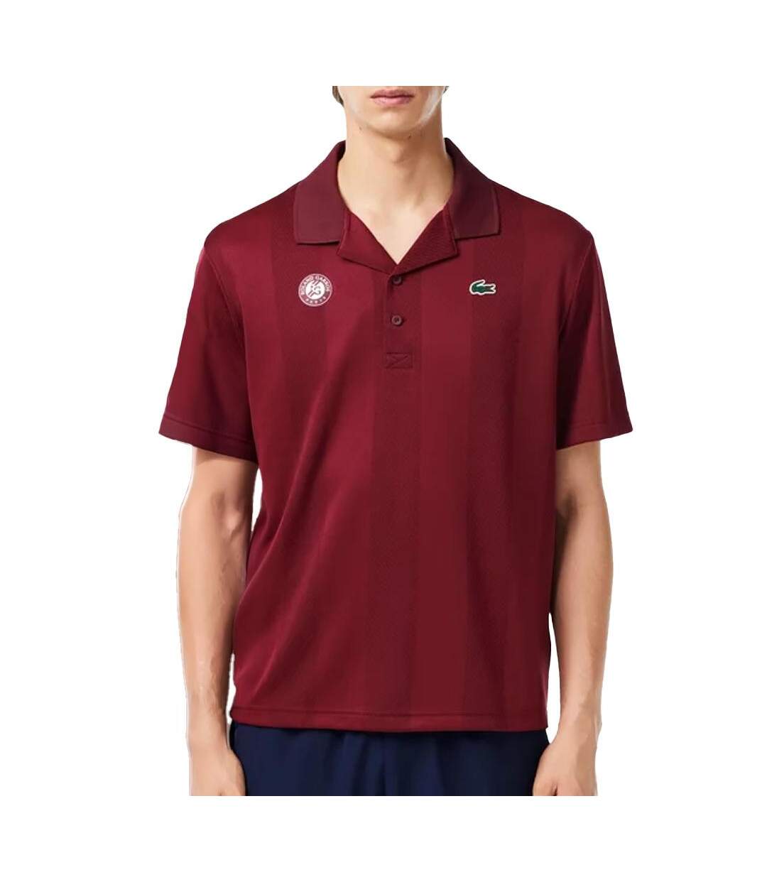 Polo bordeaux mixte lacoste x roland-garros-1