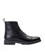 Base London Mens Sparrow Waxy Leather Combat Boots (Black) - UTFS10823