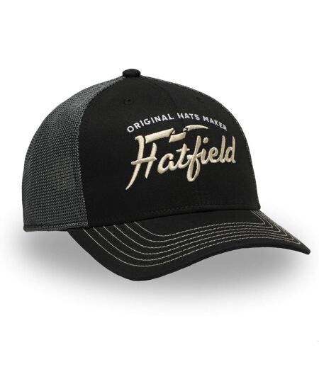 Casquette trucker avec filet semi curved avec broderie Beige Lo Hatfield