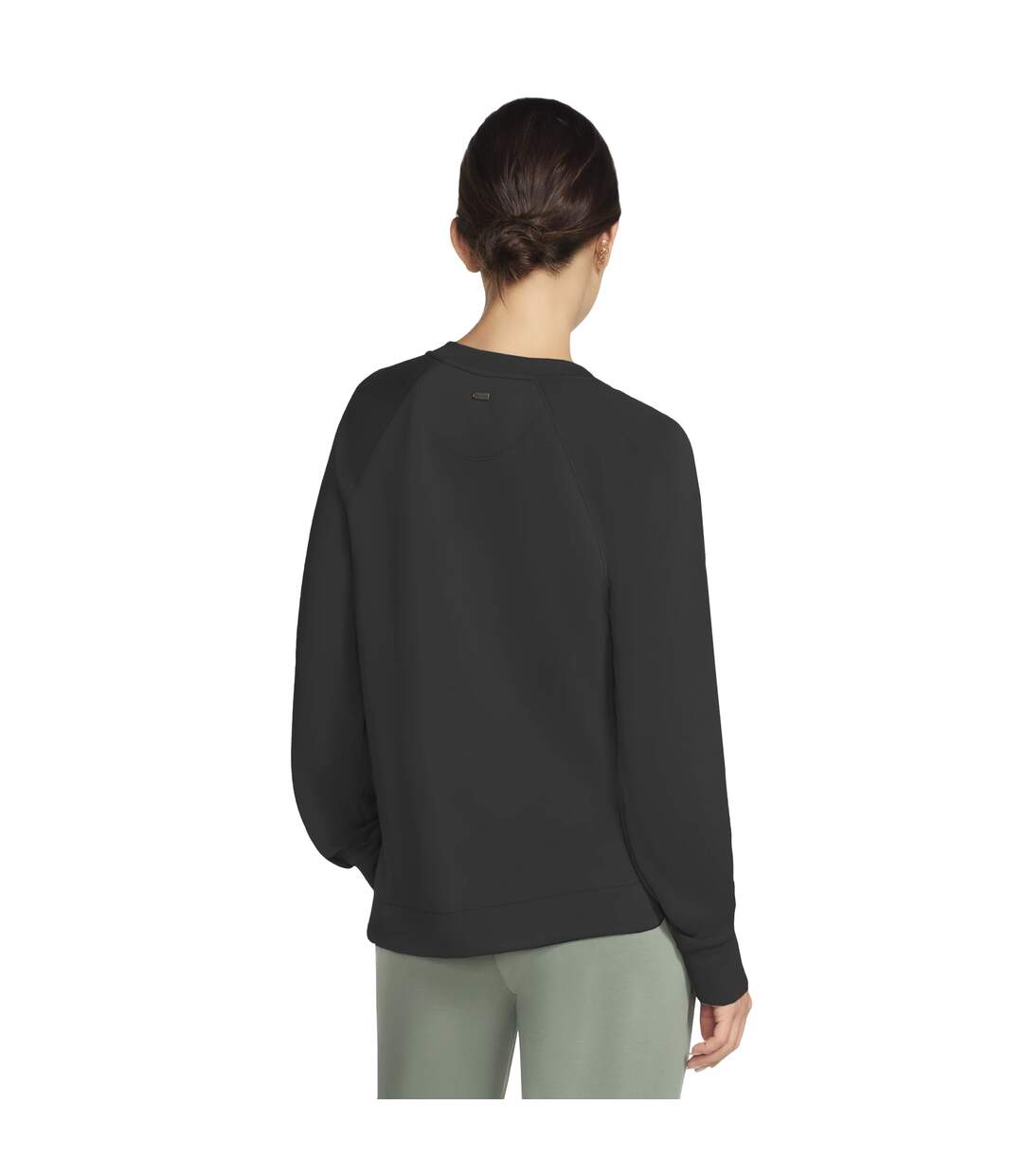 Womens/ladies Skechluxe Elevate Crew Neck Sweatshirt Black Skechers-3
