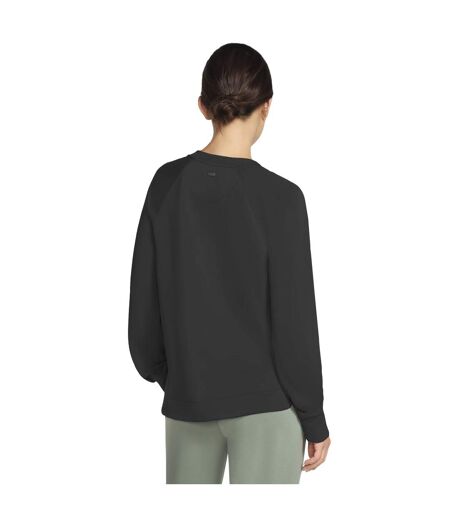 Womens/ladies Skechluxe Elevate Crew Neck Sweatshirt Black Skechers