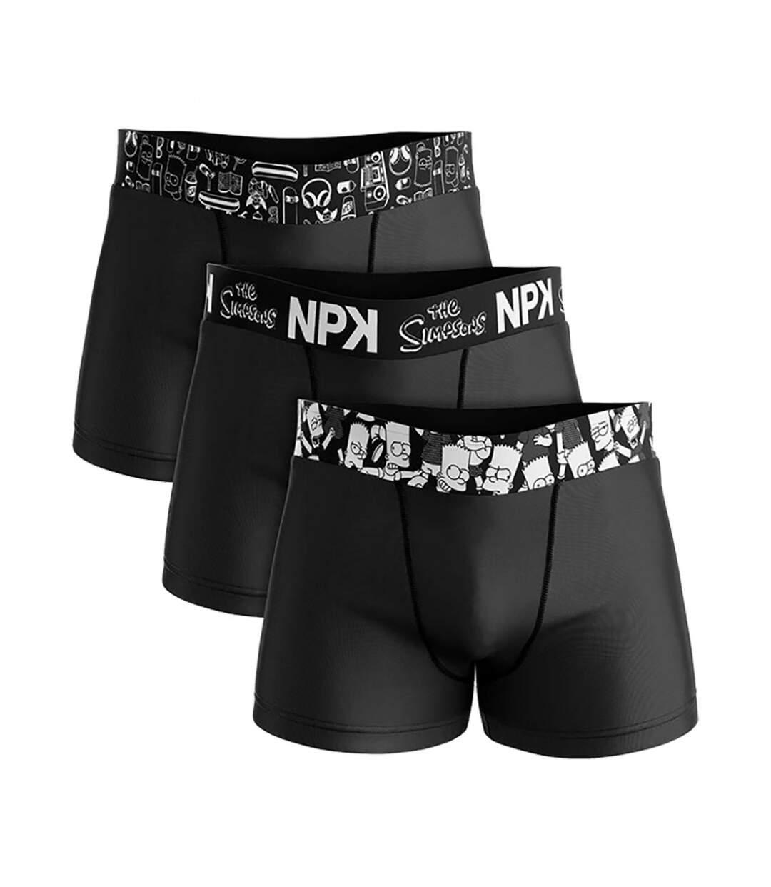 Boxer No Publik Featuring Simpsons Homme Confort et Fantaisie en Coton -Assortiment modèles photos selon arrivages- - Pack de 6-4