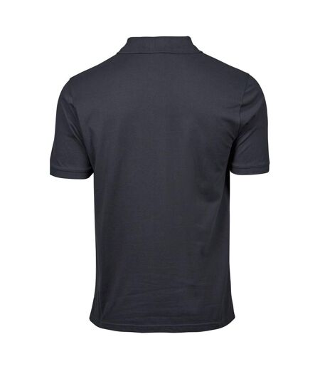 Tee Jays Mens Cotton Pique Polo Shirt (Dark Grey)